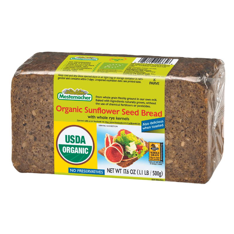 Mestemacher Organic Natural Sunflower Seed Bread, 17.6 oz Pasta & Dry Goods Mestemacher 