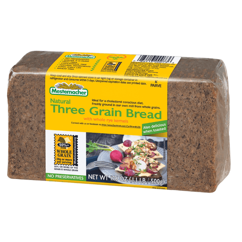 Mestemacher Three Grain Bread, 17.6 oz Pasta & Dry Goods Mestemacher 