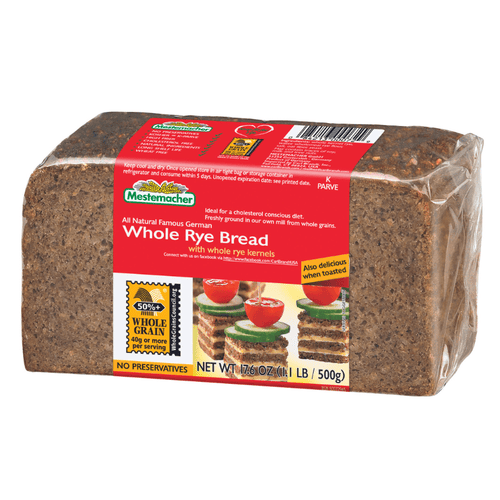 Mestemacher Whole Rye Bread, 17.6 oz Pasta & Dry Goods Mestemacher 