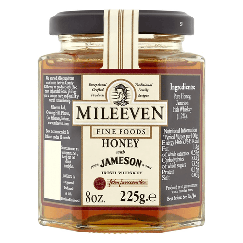 Mileeven Honey w/Jameson Irish Whiskey 8.8 oz 225g Pantry Mileeven 