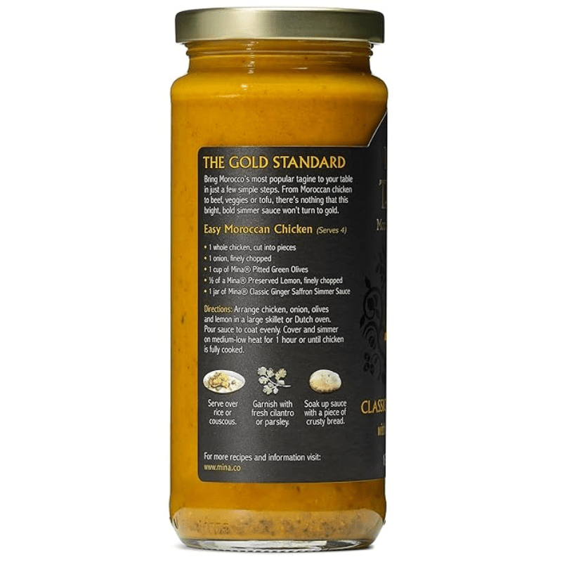 Mina Tagine Classic Ginger Saffron with Turmeric & Lemon Sauce, 12 oz Sauces & Condiments Mina 