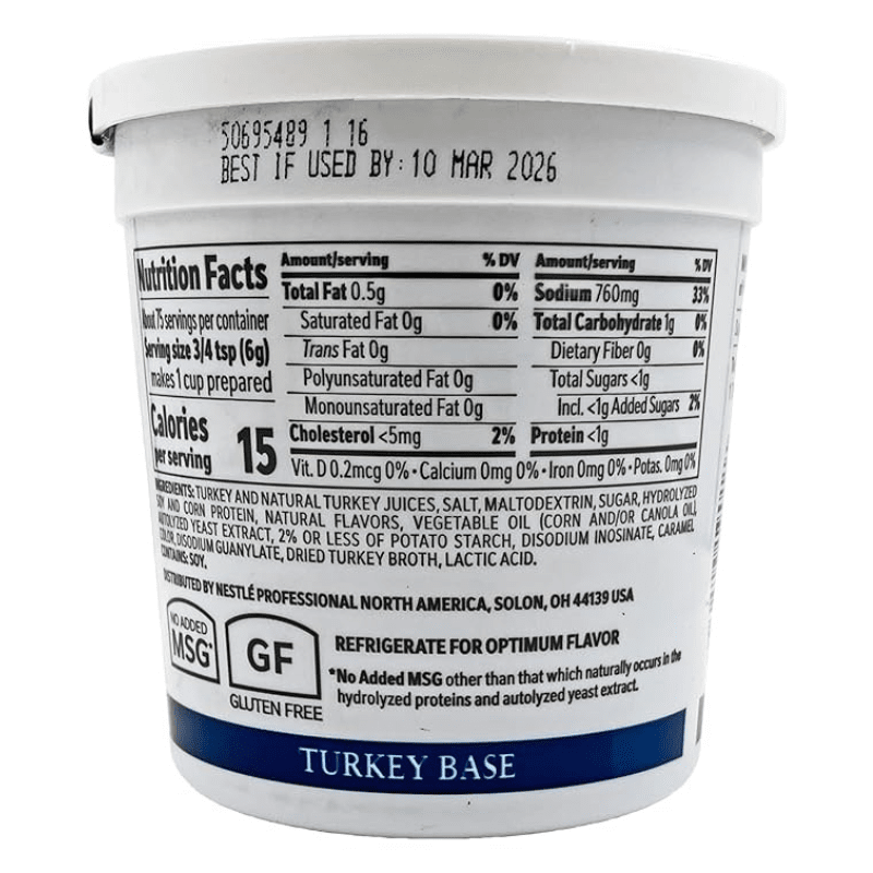 Minor’s No Added MSG Gluten Free Turkey Base, 16 oz | Supermarket Italy