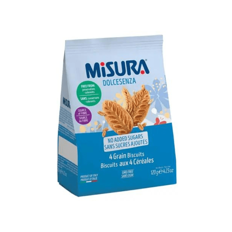 Misura Dolcesenza Four Grains Biscuits No Sugar Added, 4.2 oz Sweets & Snacks Misura 