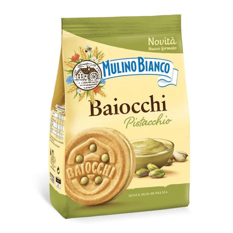 Mulino Bianco Baiocchi Pistacchio Cookies, 8.46 oz Sweets & Snacks Mulino Bianco 