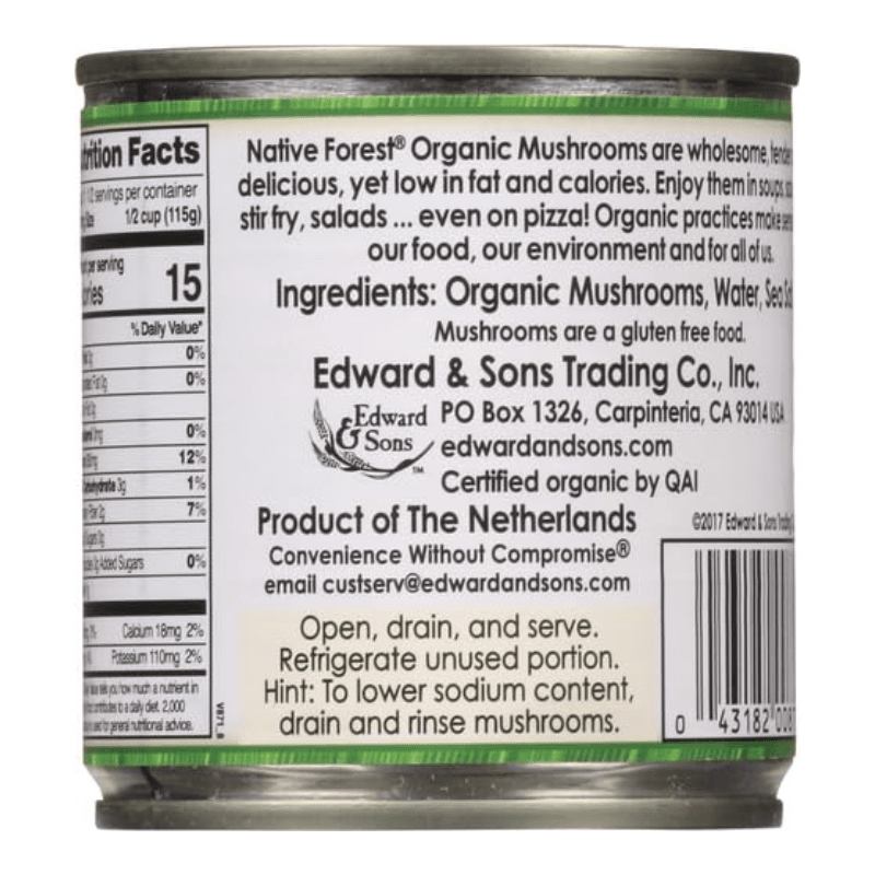 Native Forest Organic Mushrooms Pieces & Stems, 6.5 oz Fruits & Veggies Native Forest 
