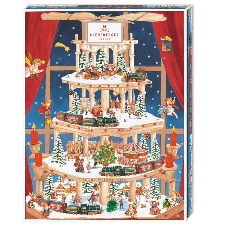 Niederegger Pyramide Advent Calendar Pralines with Dark & Milk Chocolate, 10.5 oz Sweets & Snacks Niederegger 