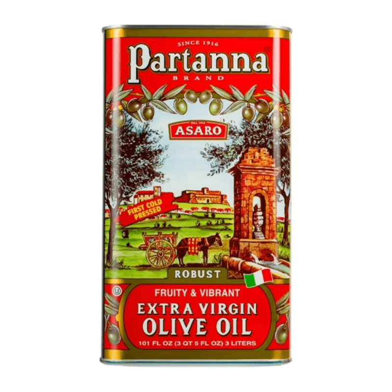 Partanna Extra Virgin Olive Oil Tin, 3 Liters Oil & Vinegar Partanna 