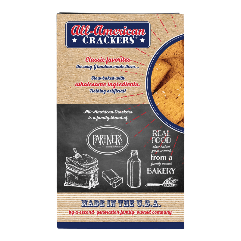 Partners All American Crackers Crispy Cheese Crackers, 4 oz Sweets & Snacks Partners 