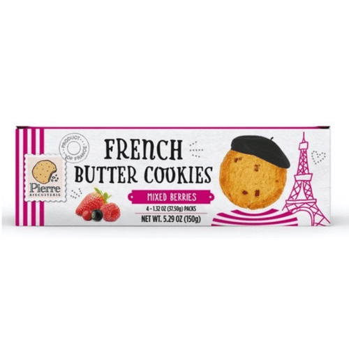 Pierre Biscuiterie Mixed Berries French Pure Butter Cookies, 5.29 oz Sweets & Snacks Pierre Biscuiterie 