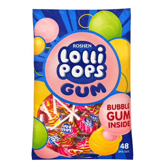 ROSHEN Lollipops Gum Fruit Mix, 2.2 Lb..
