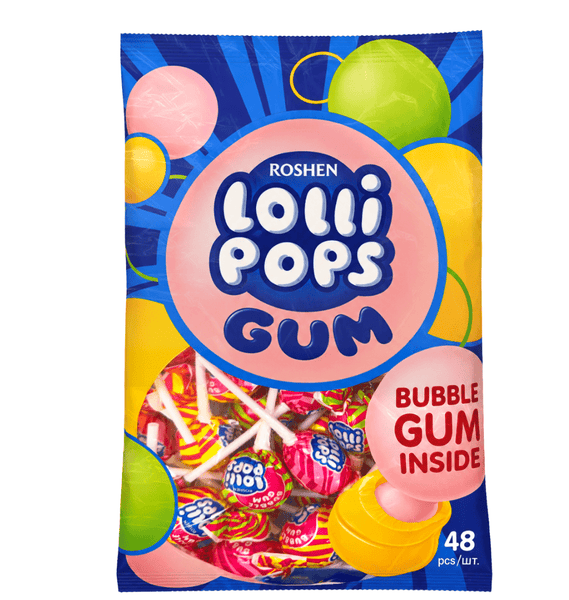 Roshen Lollipops Gum Fruit Mix, 2.2 Lb. | Supermarket Italy
