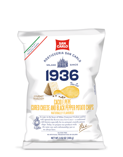 San Carlo Cacio e Peppe Cured Cheese & Black Pepper Potato Chips, 3.5 oz Sweets & Snacks San Carlo 