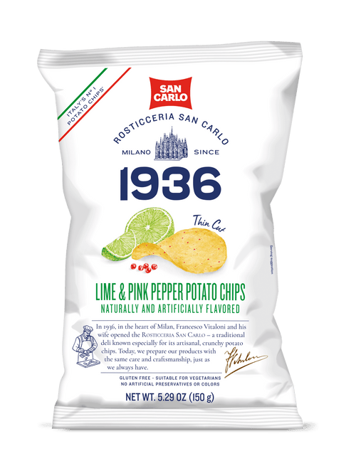 San Carlo Lime and Pink Pepper Potato Chips, 5.29 oz Sweets & Snacks San Carlo 