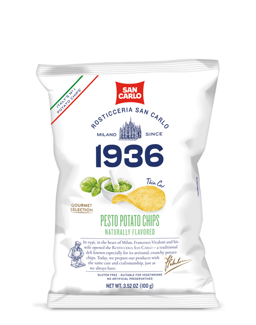 San Carlo Pesto Potato Chips, 3.52 oz (100 g) Sweets & Snacks San Carlo 