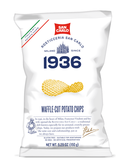 San Carlo Potato Chips Waffle Cut, 5.29 oz (150 g) Sweets & Snacks San Carlo 