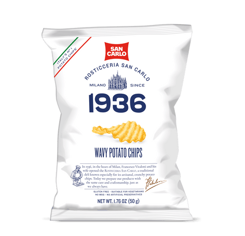 San Carlo Wavy Potato Chips, 1.76 oz | 50g Sweets & Snacks San Carlo 