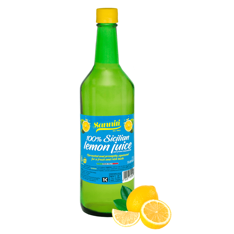 Sanniti 100% Sicilian Lemon Juice, 1 Liter Beverages Sanniti 