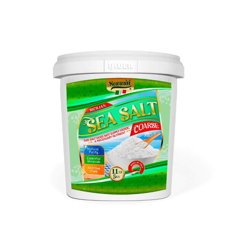 Sanniti Coarse Sicilian Sea Salt bucket, 11 Lbs Pantry Sanniti 