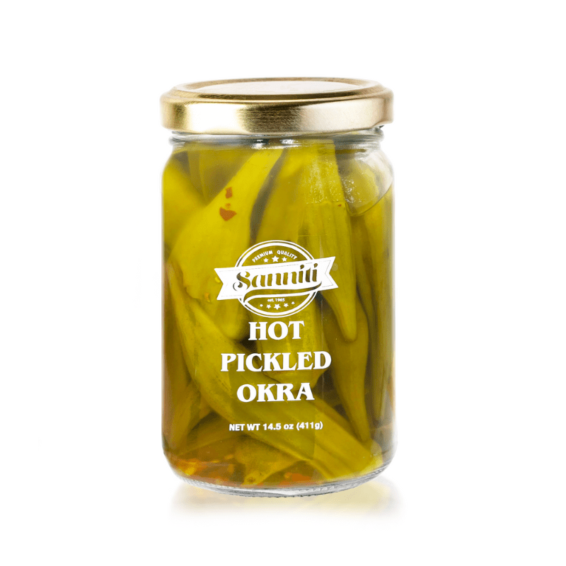 Sanniti Hot Pickled Okra, 14.5 oz Fruits & Veggies Sanniti 