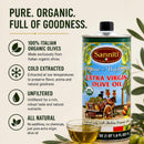 Sanniti Organic Unfiltered Italian Extra Virgin Olive Oil Tin, 1 Liter (33.8 oz) Oil & Vinegar Sanniti 