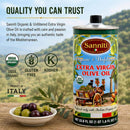 Sanniti Organic Unfiltered Italian Extra Virgin Olive Oil Tin, 1 Liter (33.8 oz) Oil & Vinegar Sanniti 