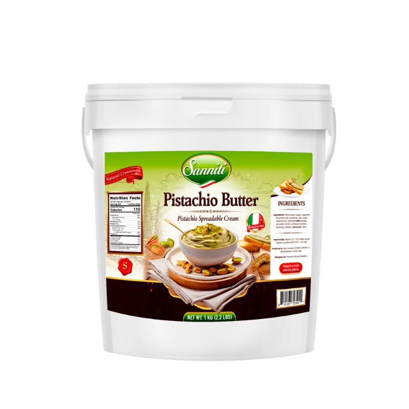 Sanniti Pistachio Butter Bucket, 1 Kg Pantry Sanniti 