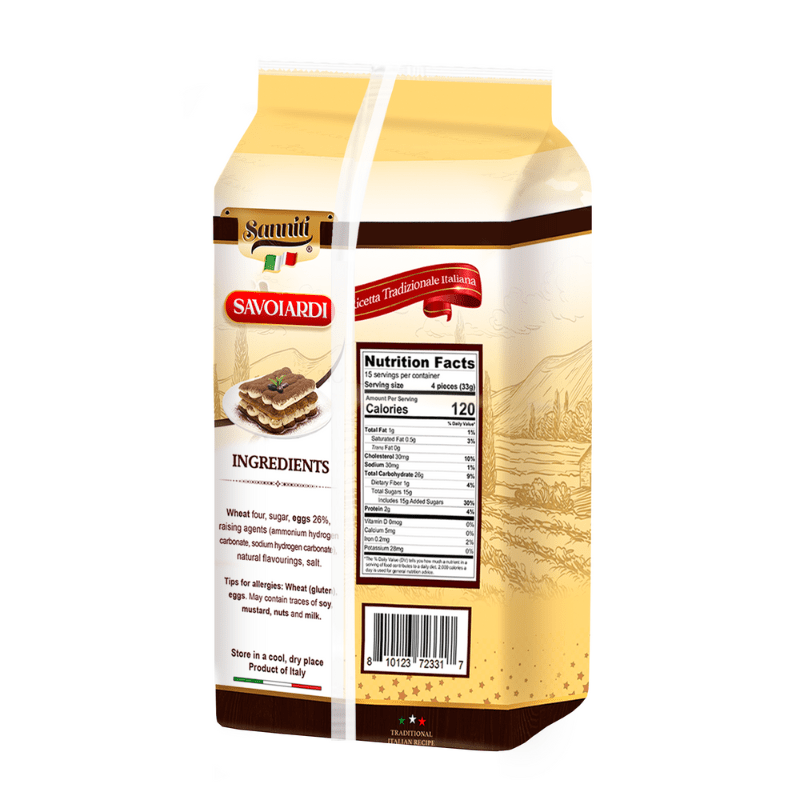 Sanniti Savoiardi Ladyfingers, 500g Supermarket Italy
