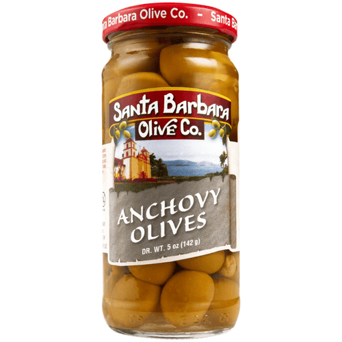 Santa Barbara Olive Co Anchovy Stuffed Olives Jar, DR. WT. 5 oz Olives & Capers Santa Barbara Olive Co. 