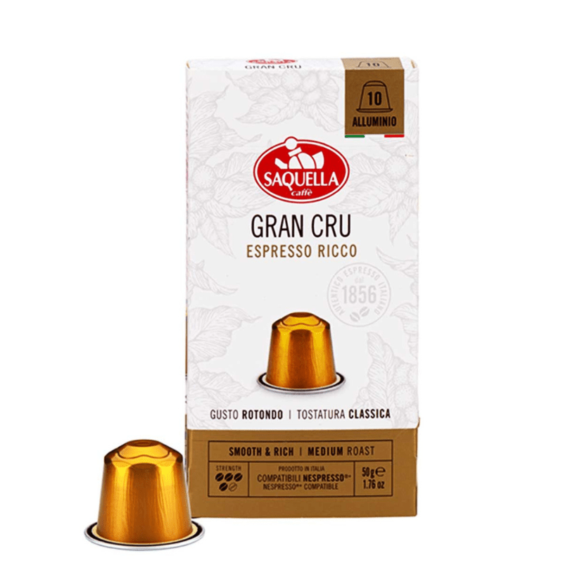 Saquella Gran Cru Espresso Ricco, 10 Capsules Coffee & Beverages Saquella 