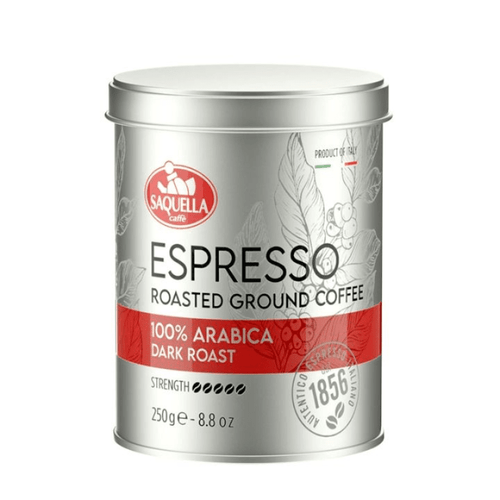 Saquella Ground Espresso coffee dark roast 100% Arabica, 8.8 oz Coffee & Beverages Saquella 