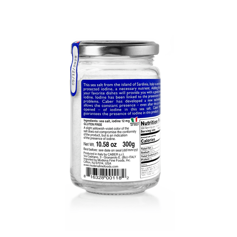 Seasonello Fine Sea Salt Enriched with Iodine, 10.5 oz Pantry Caber 