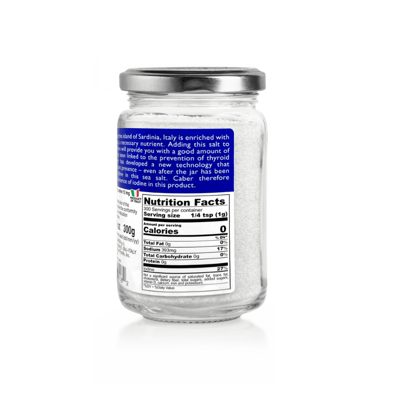 Seasonello Fine Sea Salt Enriched with Iodine, 10.5 oz Pantry Caber 