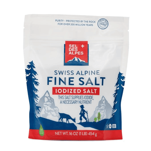 Sel Des Alpes Swiss Alpine Iodized Fine Salt, 16 oz.