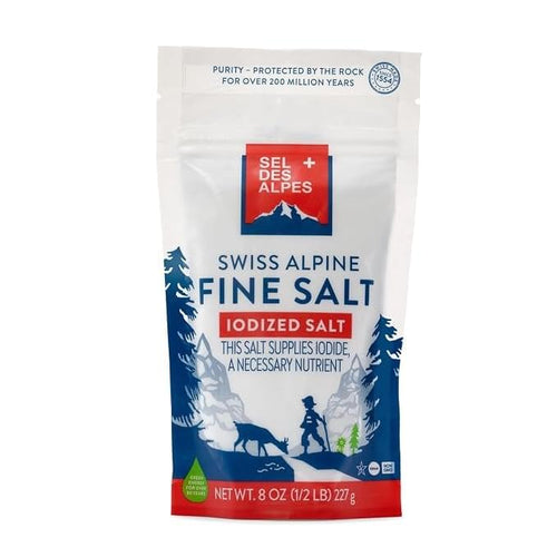 Sel Des Alpes Swiss Alpine Iodized Fine Salt, 8 oz.