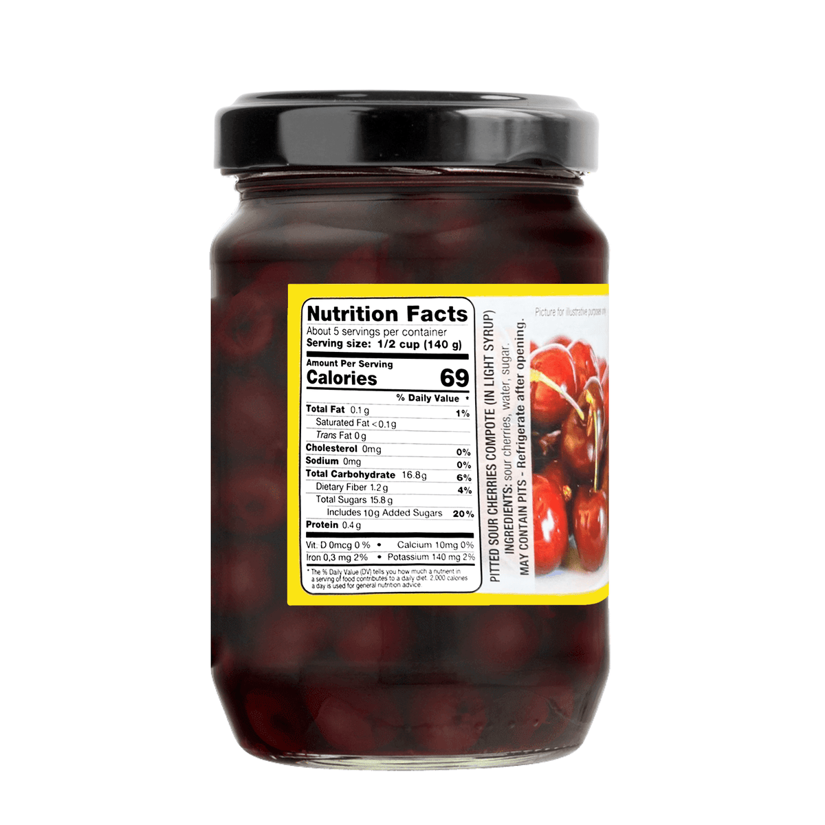 Sophia Pitted Sour Cherries, 24 oz | Supermarket Italy