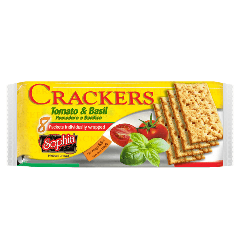 Sophia Tomato & Basil Crackers 8.8 oz (250g) Pantry Sophia 