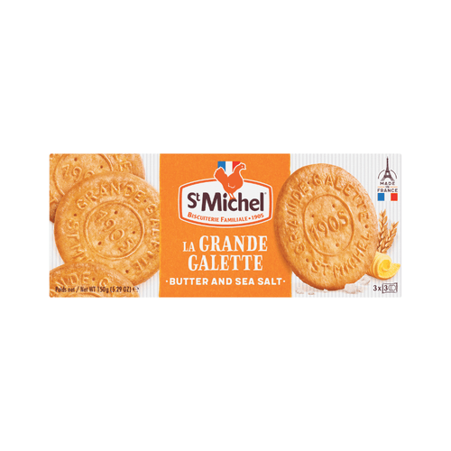 St Michel Grande Galettes French Butter Biscuits with Sea Salt, 5.3 oz Sweets & Snacks St Michel 