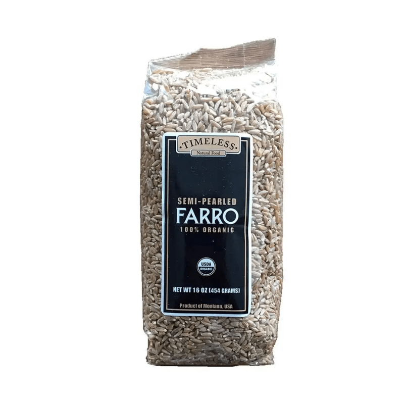 Timeless Natural Foods Organic Semi Pearled Farro, 16 oz Supermarket Italy