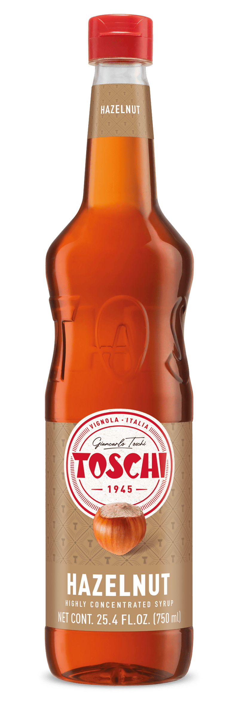 Toschi Hazelnut Syrup, 750mL (25.4 oz) For The Bar Toschi 