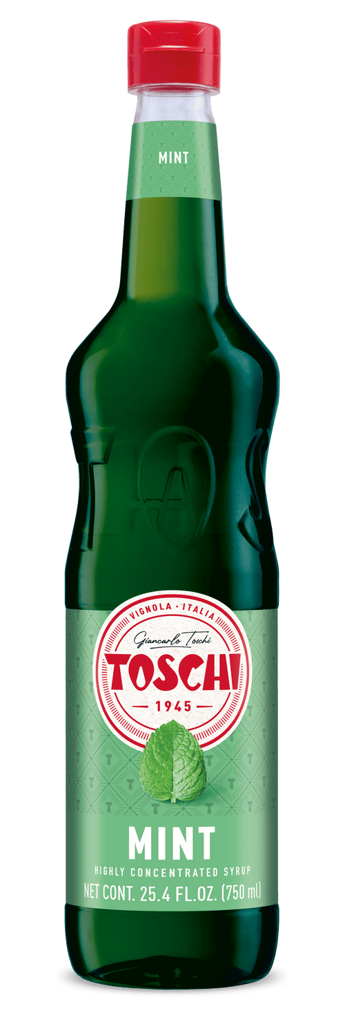 Toschi Mint Syrup, 750mL (25.4 oz) For The Bar Toschi 