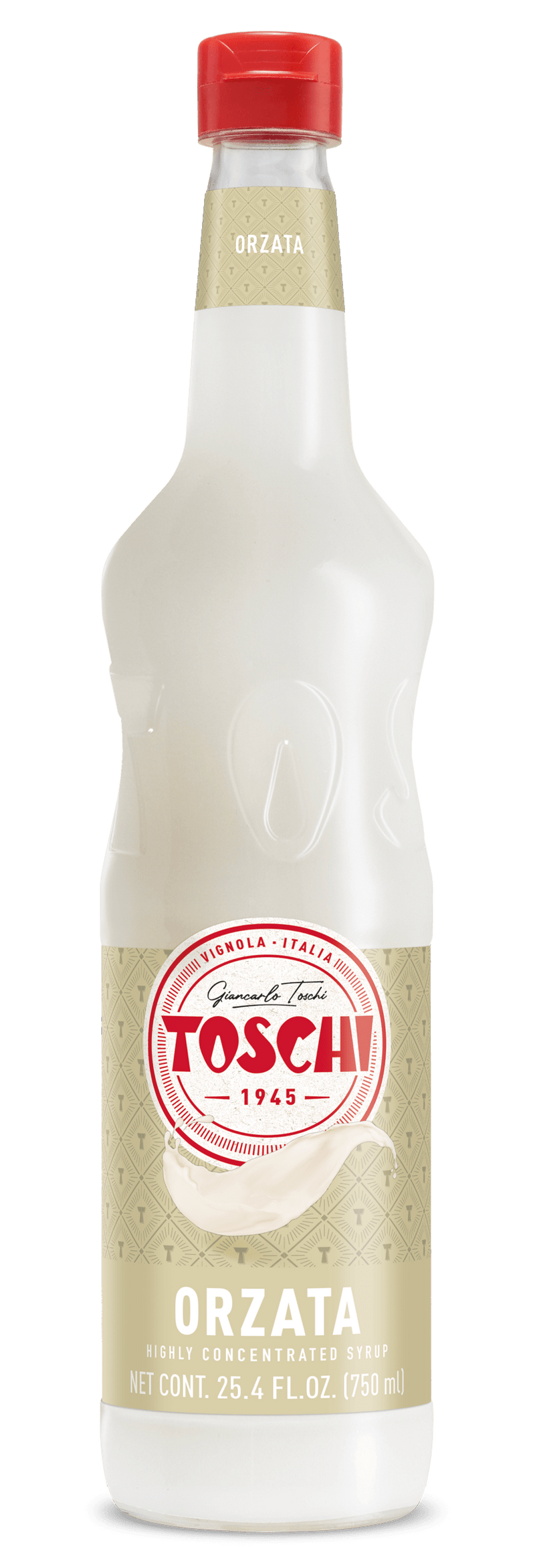 Toschi Orzata Cream Syrup, 750mL (25.4 oz) For The Bar Toschi 