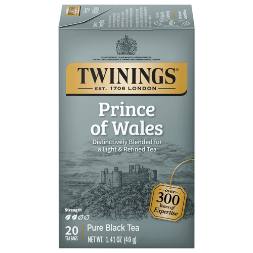 Twinings 100% Pure Black Tea Prince of Wales 20 Tea Bags, 1.41 oz Tea Twinings 