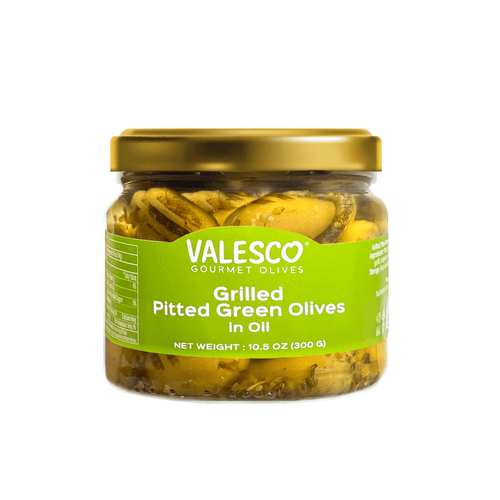 Valesco Grilled Pitted Green Olives in Oil, 10.5 oz Oil & Vinegar Valesco 