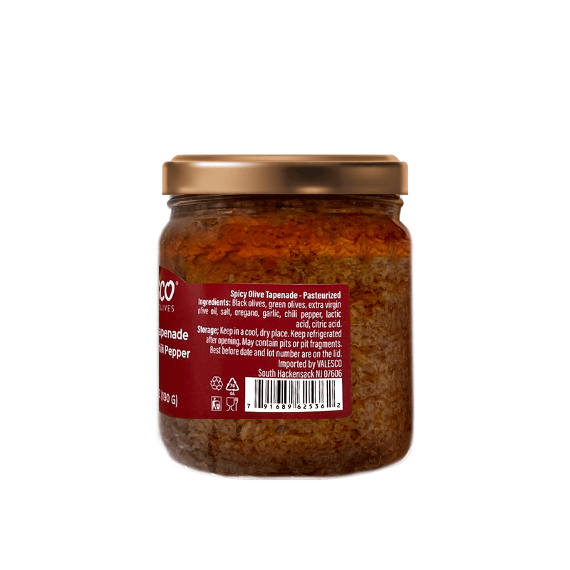 Valesco Spicy Olive Tapenade With Herbs & Chili Pepper, 6.7 oz Olives & Capers Valesco 