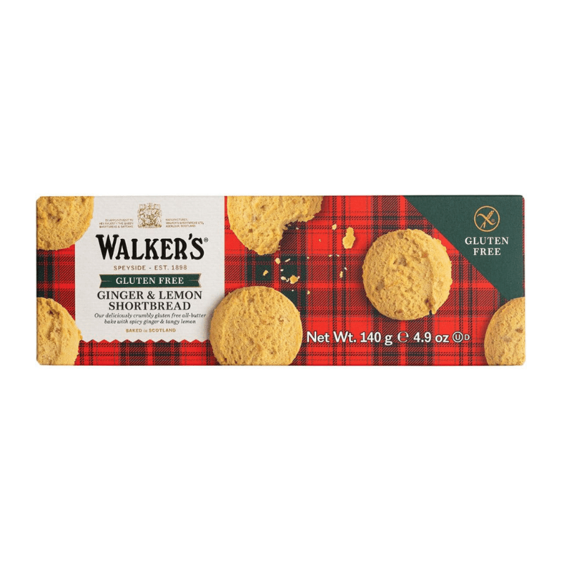 Walker’s Gluten Free Ginger & Lemon Shortbread, 4.9 oz Sweets & Snacks Walker's 