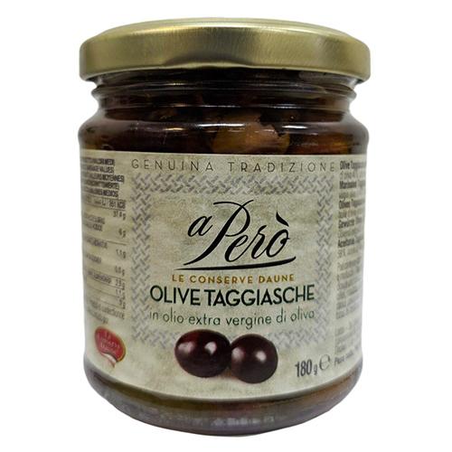 a Pero Taggiasche in Extra Virgin Olive Oil, 6.3 oz Olives & Capers a Pero 
