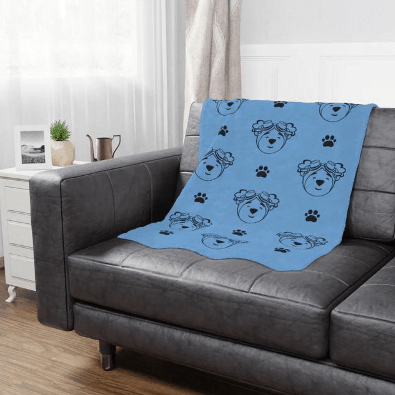 Adventure Ted Baby Blanket - Light Blue Childhood Cancer Society 