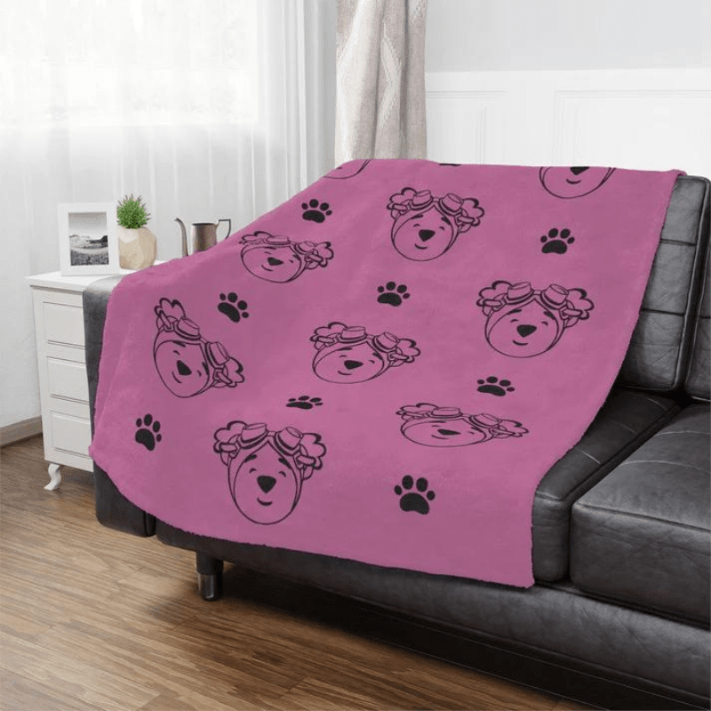 Adventure Ted Baby Blanket - Light Pink Childhood Cancer Society 
