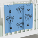 Adventure Ted Baby Swaddle Blanket - Light Blue Childhood Cancer Society 