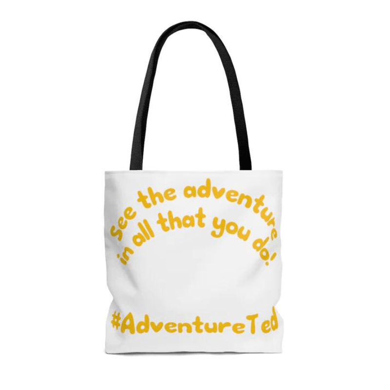 Adventure Ted Canvas Bag - White Childhood Cancer Society Store 
